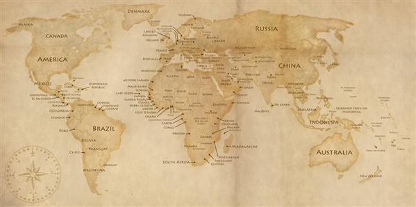 High Resolution Old World Map