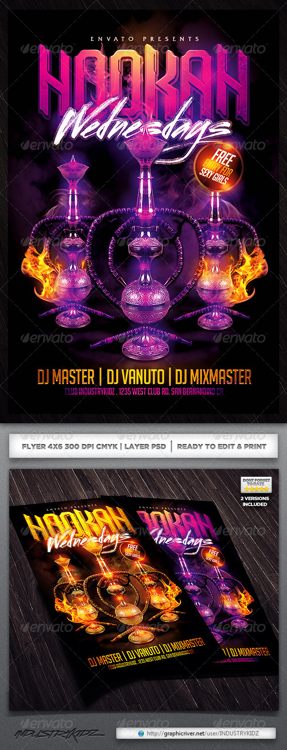 Hookah Flyer Template Hookah Flyer Template