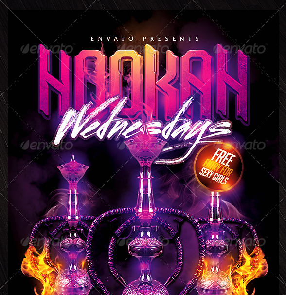 Hookah Flyer Template Hookah Flyer Template