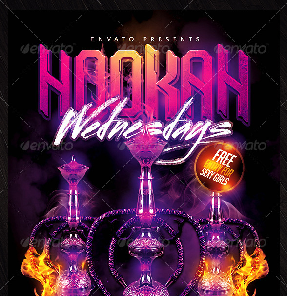 Hookah Flyer Template