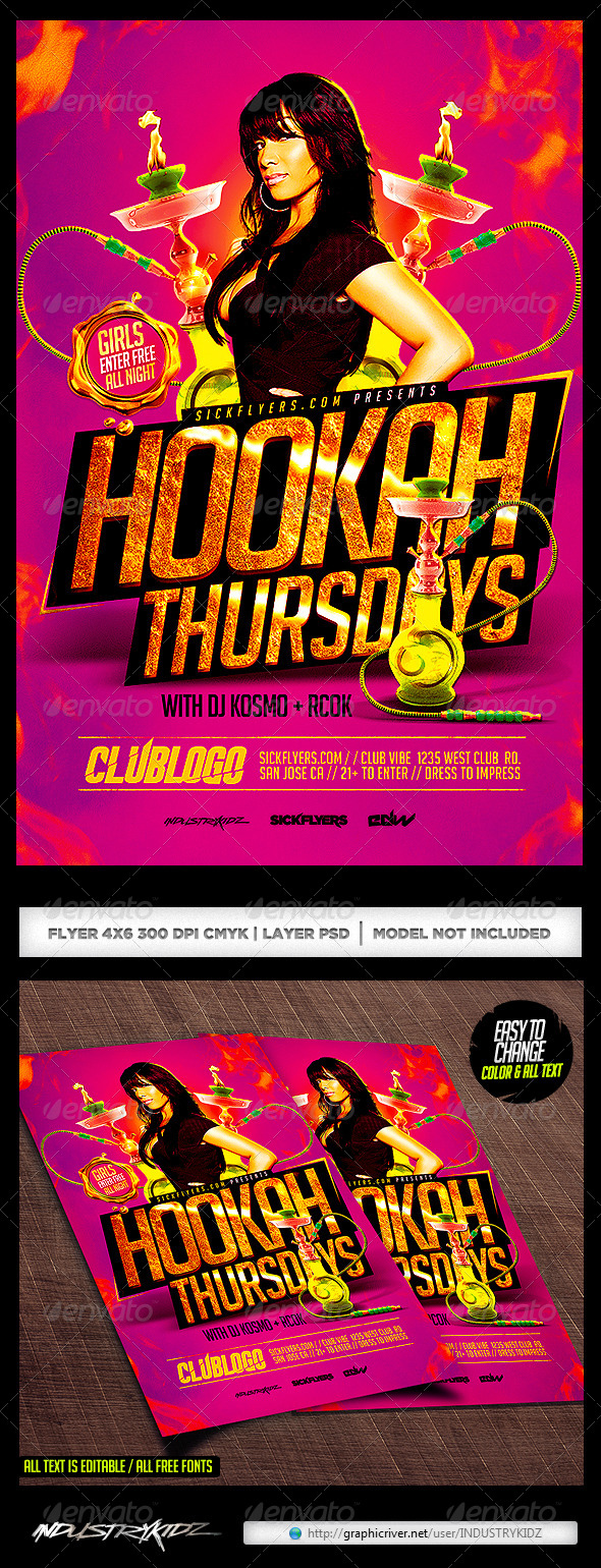 Hookah Lounge Flyer Template