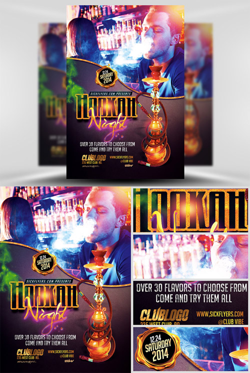 Hookah Lounge Flyer Template Hookah Lounge Flyer Template