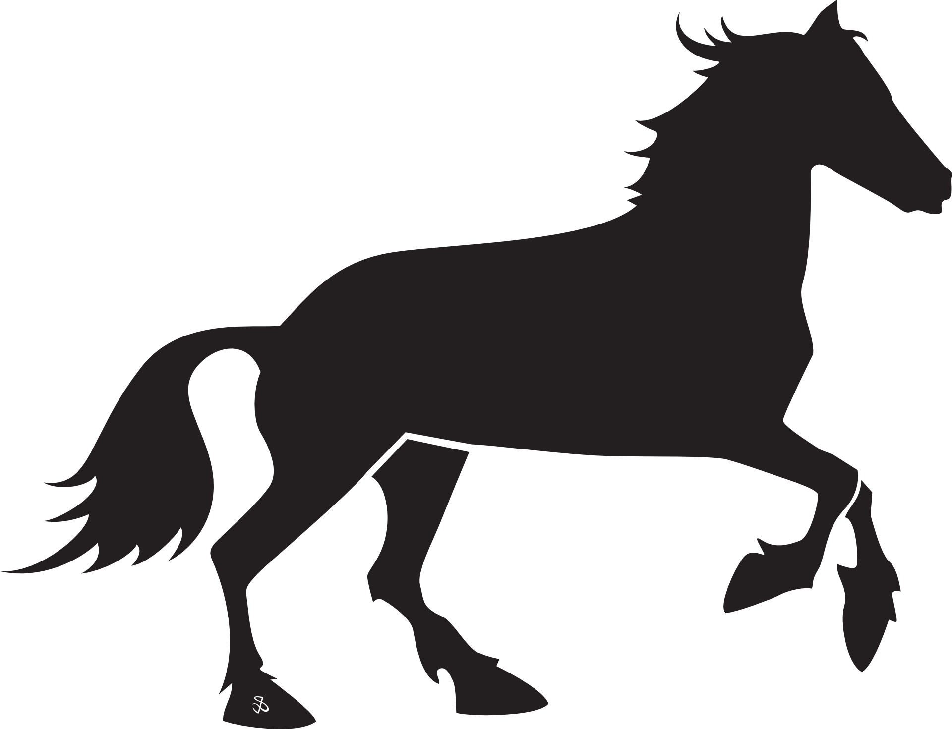 Horse Head Silhouette Vector