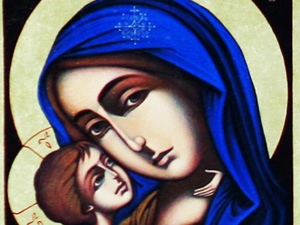 Icon Jesus Mary and Baby