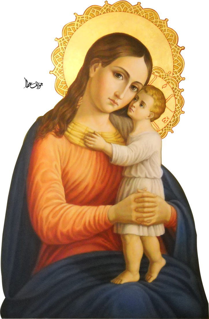 Icon Jesus Mary and Baby