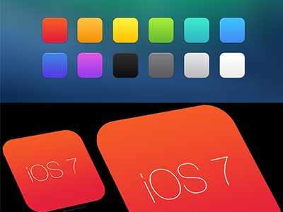 iOS 7 App Icon Template PSD