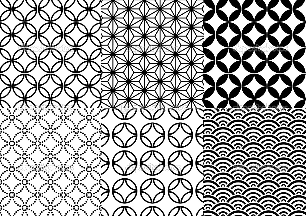 Japanese Seamless Patterns Vector