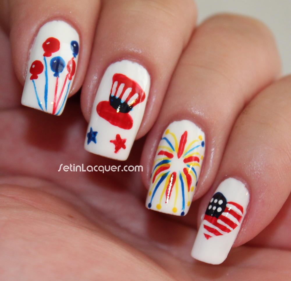 July Fourth Nail Art