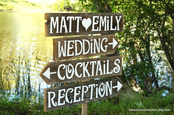 Large Wooden Wedding Sign