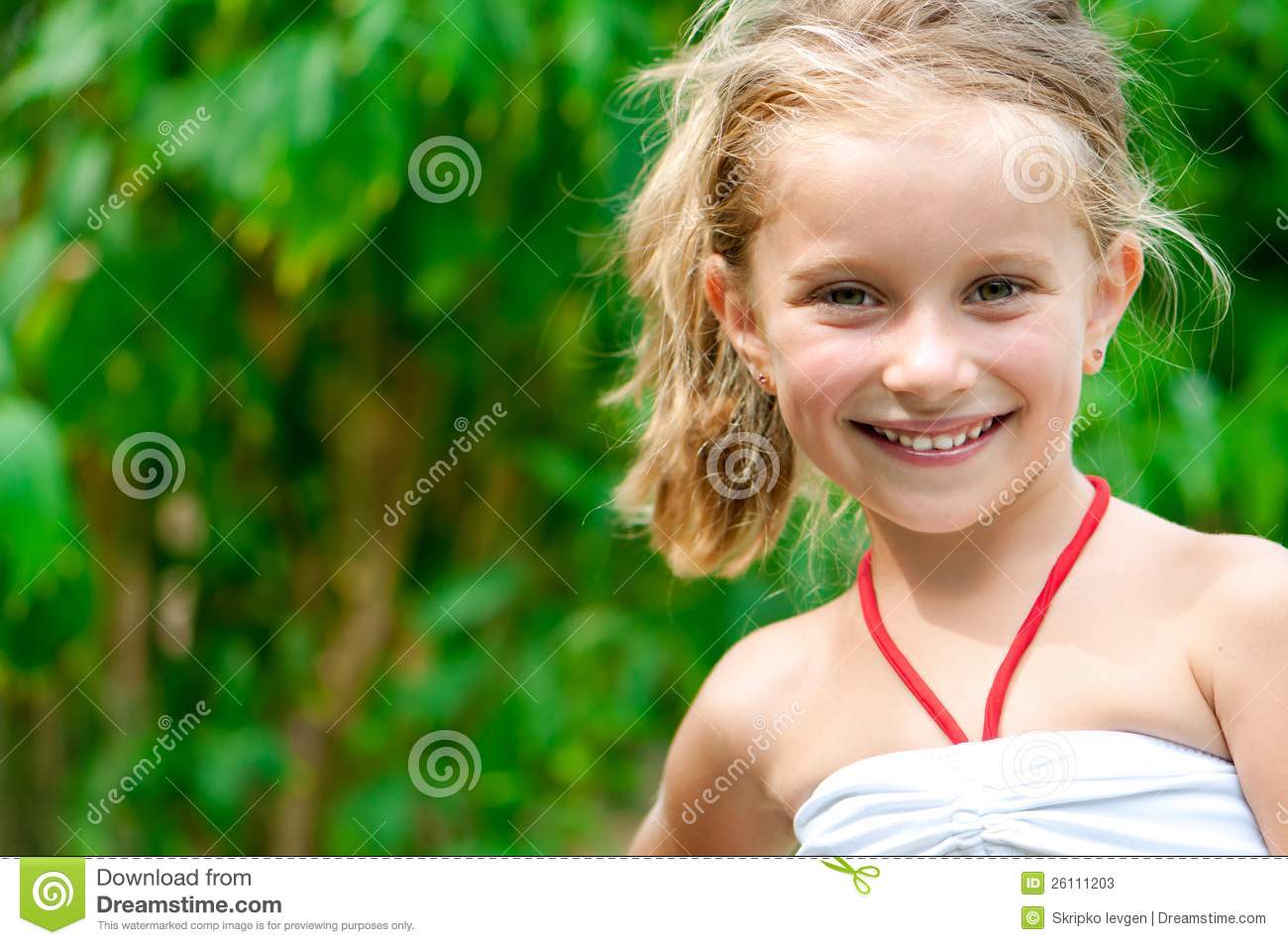 Little Girl Smiling Stock