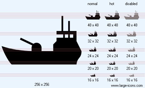 Military Ship Icon