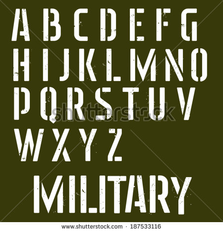 Military Stencil Font