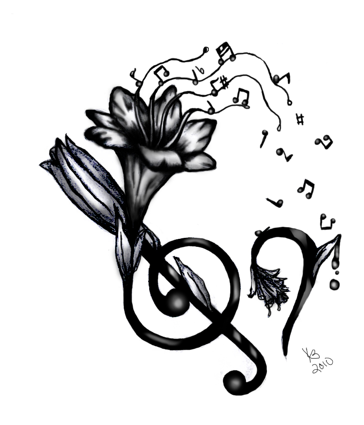 Music Note Tattoo Drawing Designs