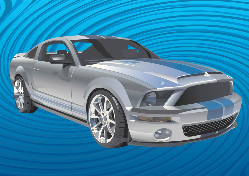 Mustang Car Vector Clip Art