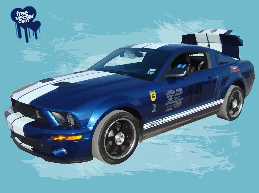 Mustang Car Vector Clip Art