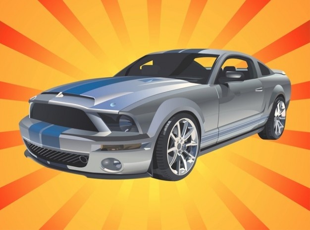 Mustang Car Vector Clip Art