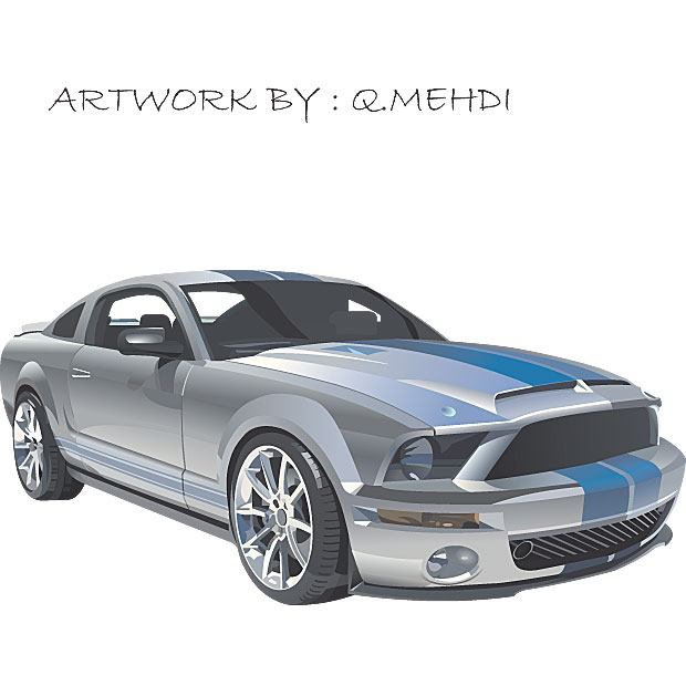 Mustang Car Vector Clip Art