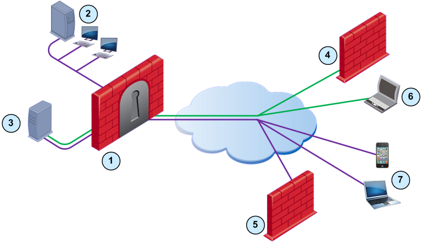 Network Firewall Security Icon