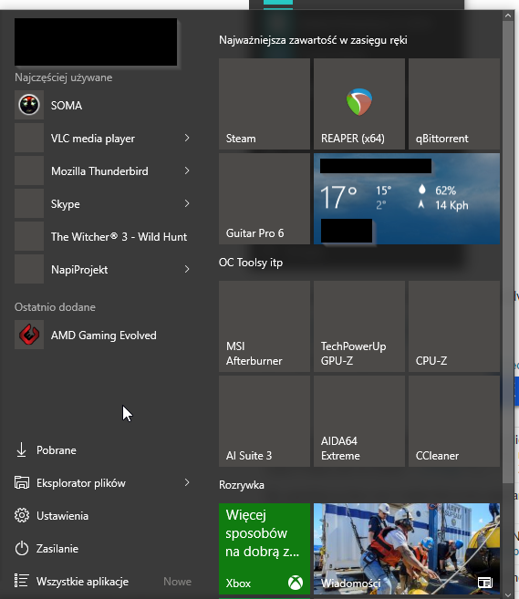 No Icons Start Menu in Windows 10