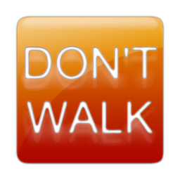 No Walking Traffic Sign