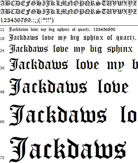 Old English Fonts Free