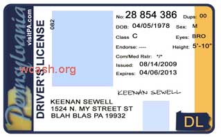 Pennsylvania Driver License Template Photoshop Pennsylvania Driver License Template Photoshop