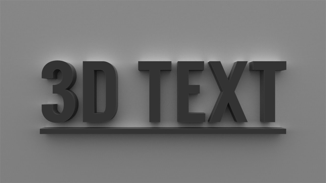 Photoshop 3D Text Effects