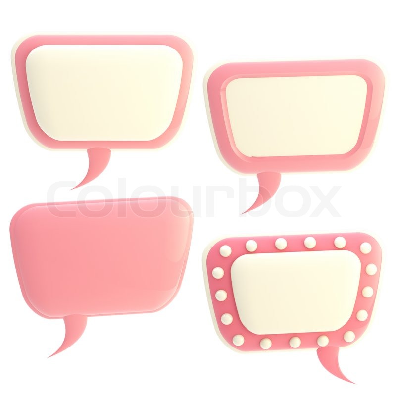 Pink Text Bubble Icon