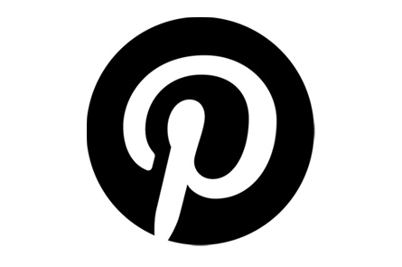 Pinterest Icon Black