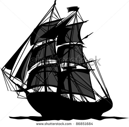 Pirate Ship Vector Art