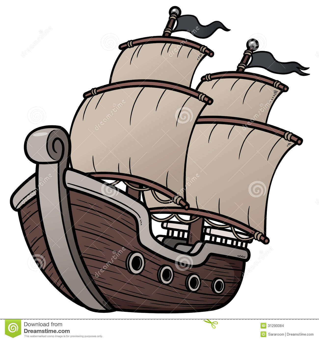 Pirate Ship Vector