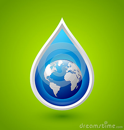 Planet Earth Water Drop