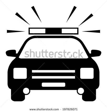 Police Car Silhouette Vector