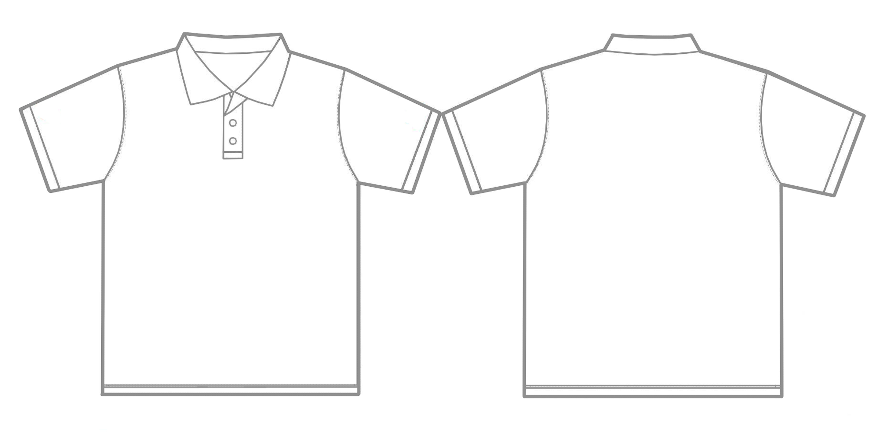 Polo Shirt Outline Template