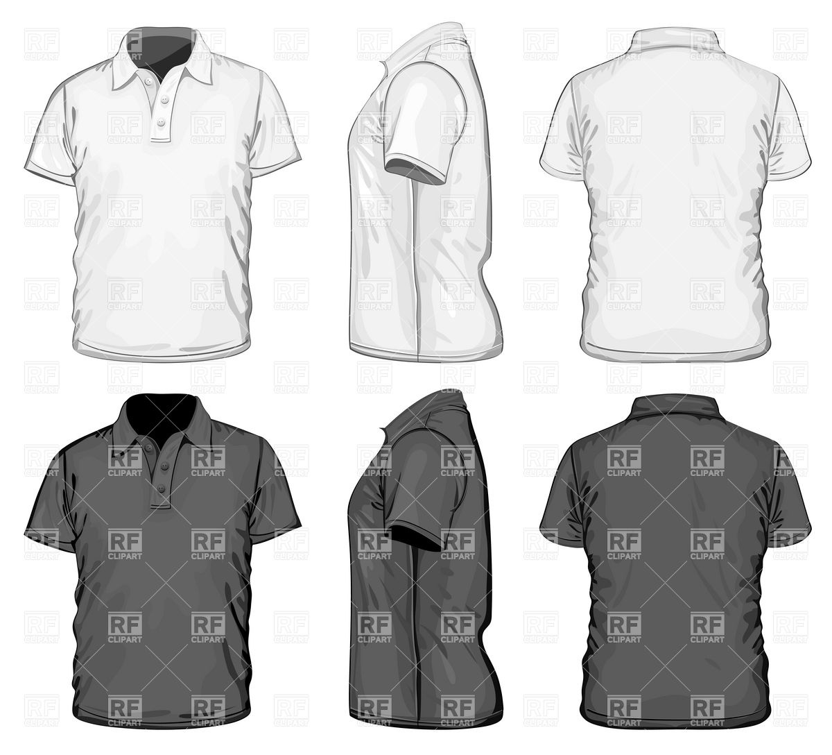 Polo Shirt Template Vector EPS