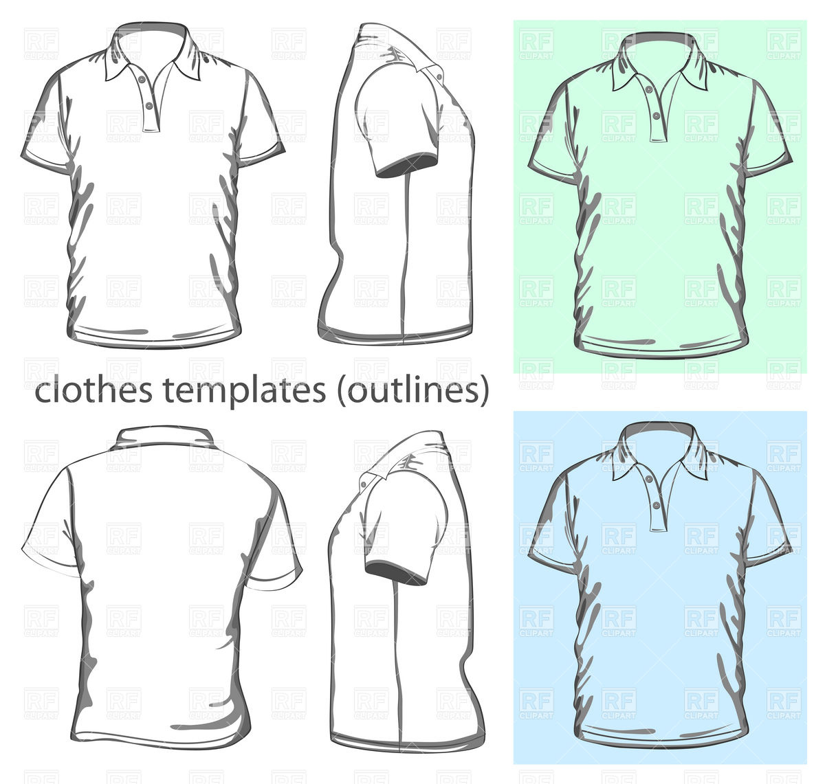 Polo Shirt Template Vector