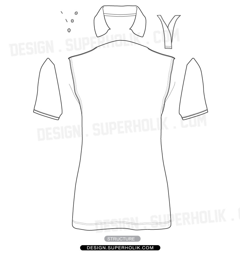 Polo Shirt Template Vector