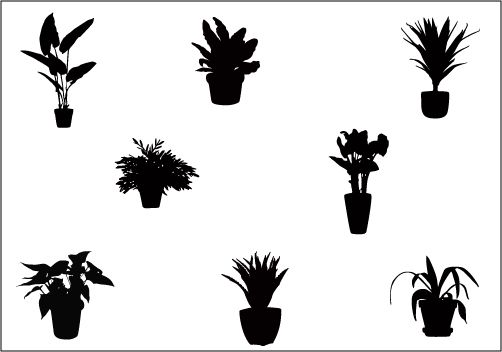 Potted Plant Clip Art Silhouette