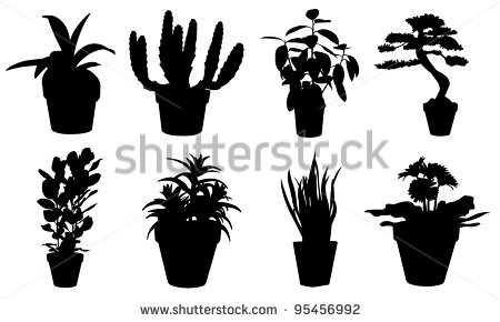 Potted Plant Silhouette