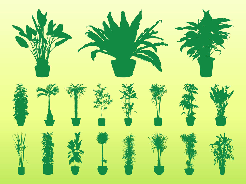 Potted Plant Silhouette