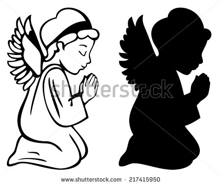 Praying Angel Silhouette