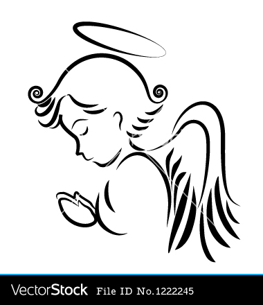 Praying Angel Vector Art