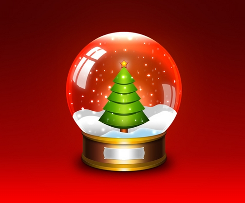 PSD Christmas Snow Globes