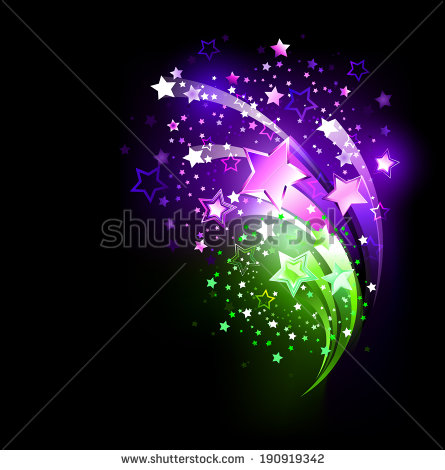 Purple and Green Fireworks