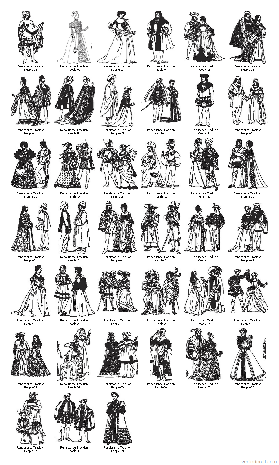 Renaissance People Clip Art Free