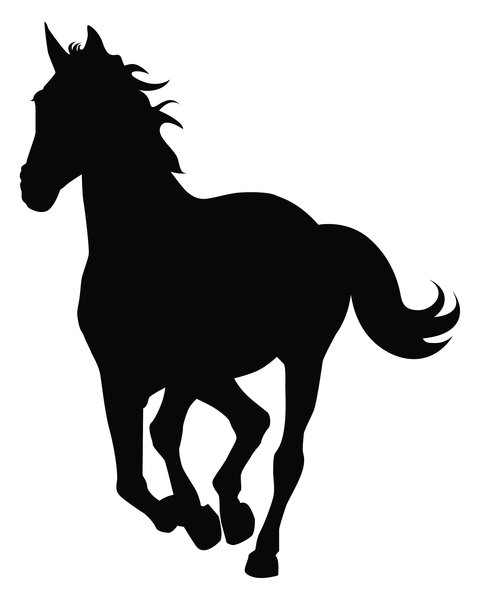 Running Horse Silhouette Clip Art