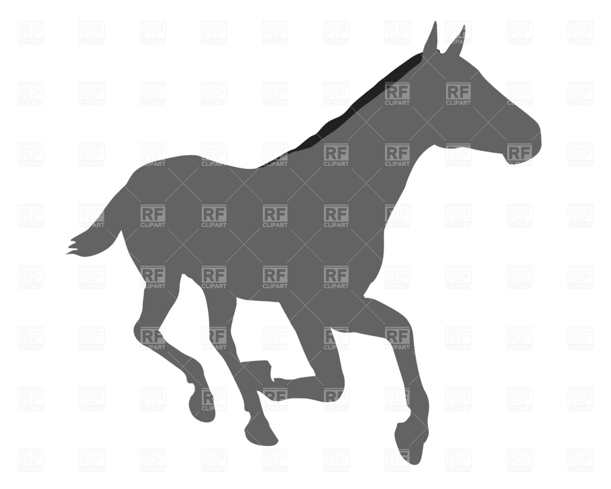 Running Horse Silhouette Clip Art