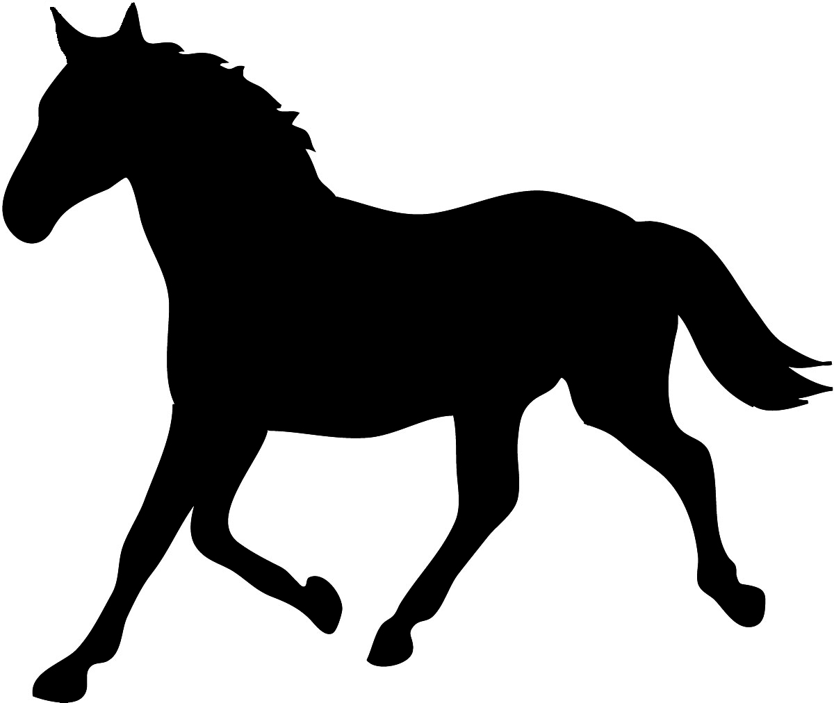 Running Horse Silhouette Clip Art