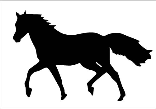 Running Horse Silhouette Vector