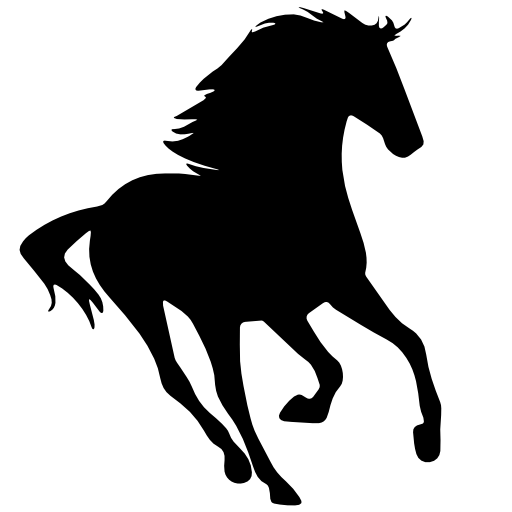 Running Horse Silhouette Vector